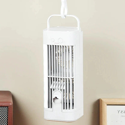 Compact Mini Desk Fan with Spray Cooling & Quiet Operation | USB-Powered for Instant Relief