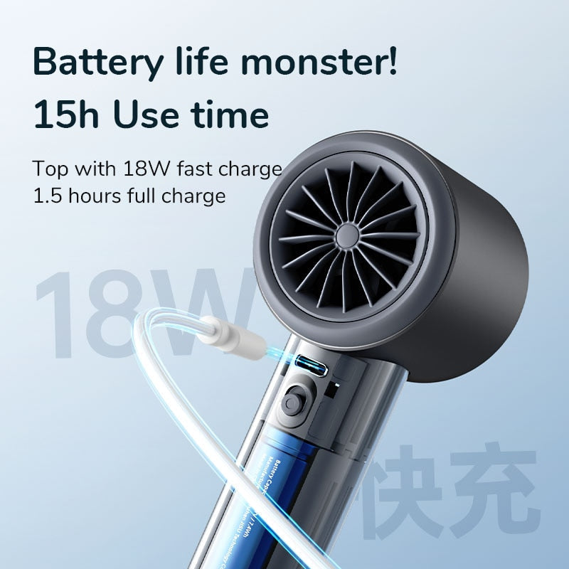 Compact Mini Handheld Fan with Digital Display | Portable Cooling Solution for Summer Comfort
