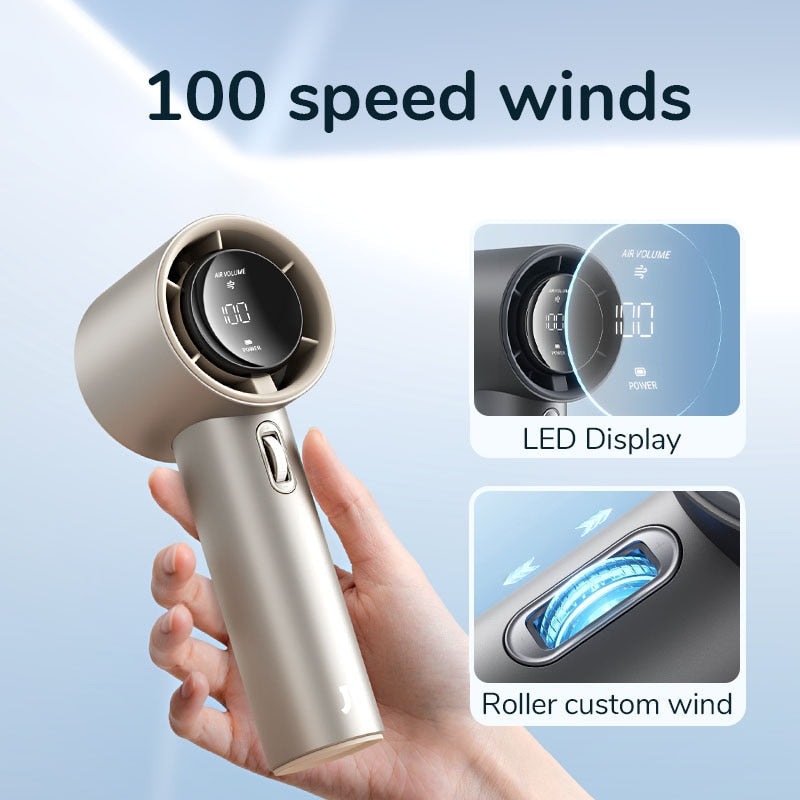 Compact Mini Handheld Fan with Digital Display | Portable Cooling Solution for Summer Comfort