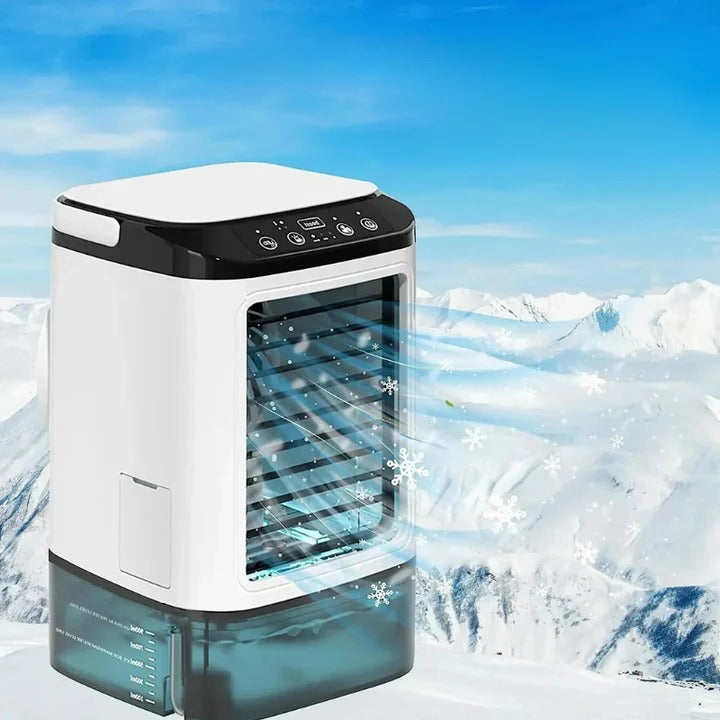 Small Room Air Conditioner, Compact Portable Air Cooler with 3 Fan Speeds, Quiet Mini Air Conditioner for Bedroom