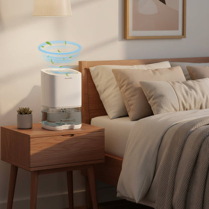 Compact Portable Dehumidifier with Night Light & Air Filter | Ideal for Small Rooms & Clean Air Quality