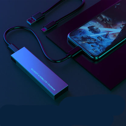 Compact Portable SSD Enclosure Case with 10Gbps Transfer Speed for Fast Storage