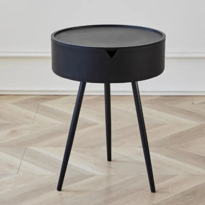Compact Round Side Table with Storage – Lightweight Design for Small Spaces