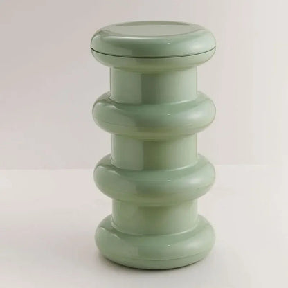 Compact Scandinavian Side Table and Stool – Multifunctional Plastic Design for Bedroom and Living Room