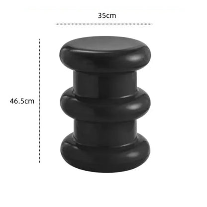 Compact Scandinavian Side Table and Stool – Multifunctional Plastic Design for Bedroom and Living Room