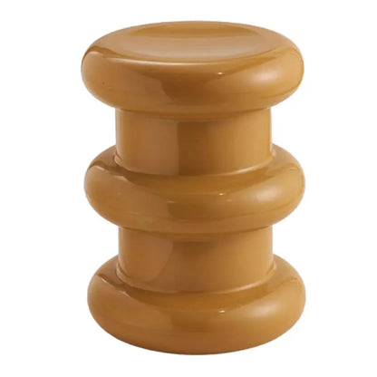 Compact Scandinavian Side Table and Stool – Multifunctional Plastic Design for Bedroom and Living Room