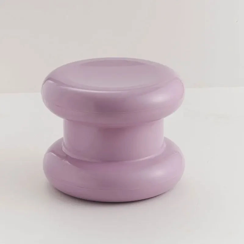 Compact Scandinavian Side Table and Stool – Multifunctional Plastic Design for Bedroom and Living Room