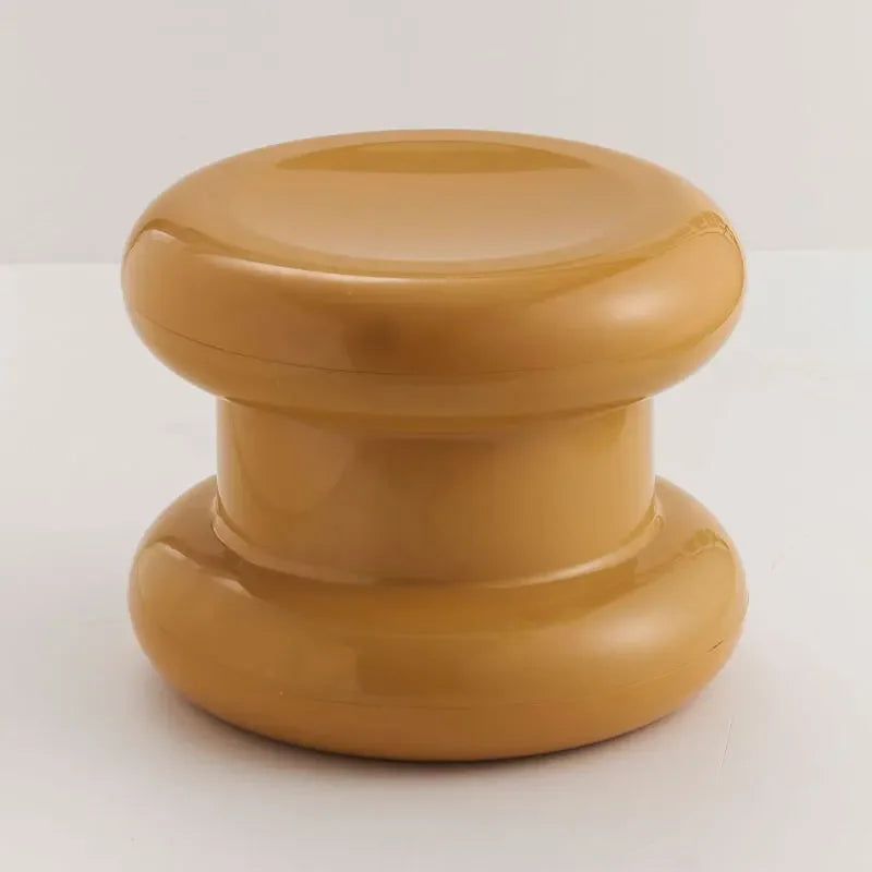 Compact Scandinavian Side Table and Stool – Multifunctional Plastic Design for Bedroom and Living Room