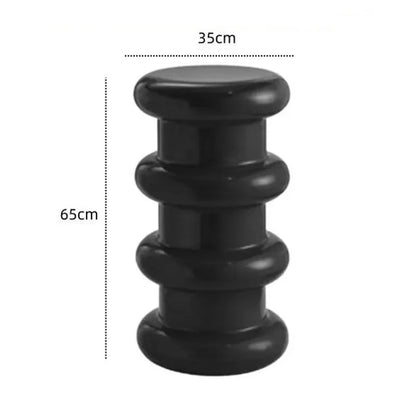 Compact Scandinavian Side Table and Stool – Multifunctional Plastic Design for Bedroom and Living Room