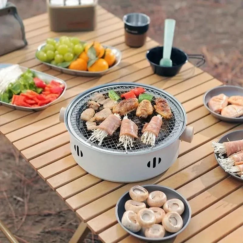 EMBERLIVA – Compact Tabletop BBQ Grill for Outdoor Cooking