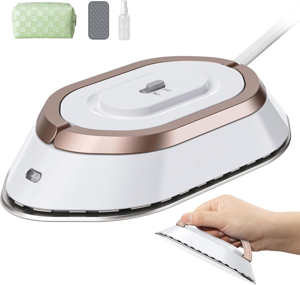 Compact Travel Iron | Dual Voltage Lightweight Design with Rapid Heat