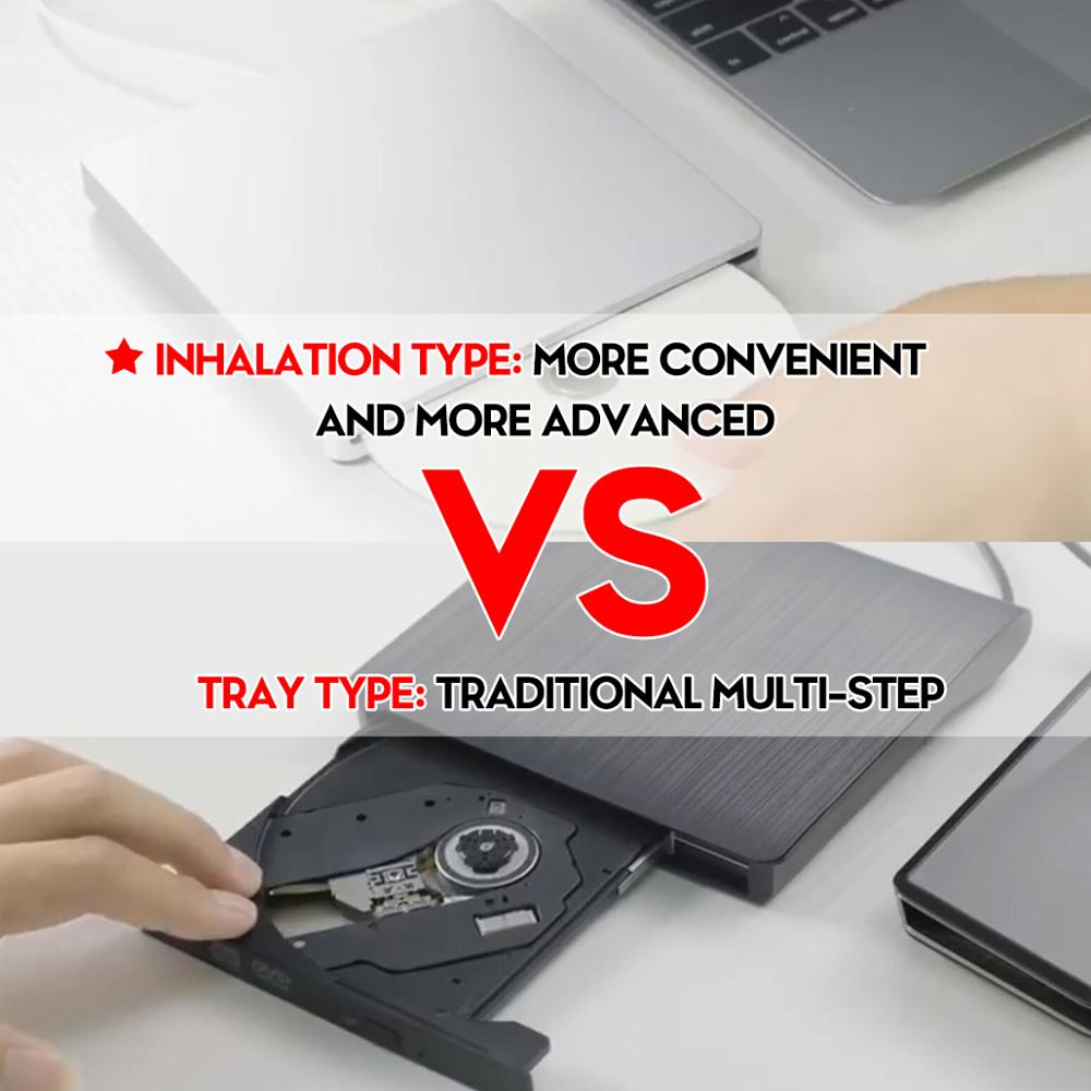 Ortekor Compact USB CD/DVD Drive for Laptops with Plug-and-Play Functionality | Lightweight Design for On-the-Go Professionals