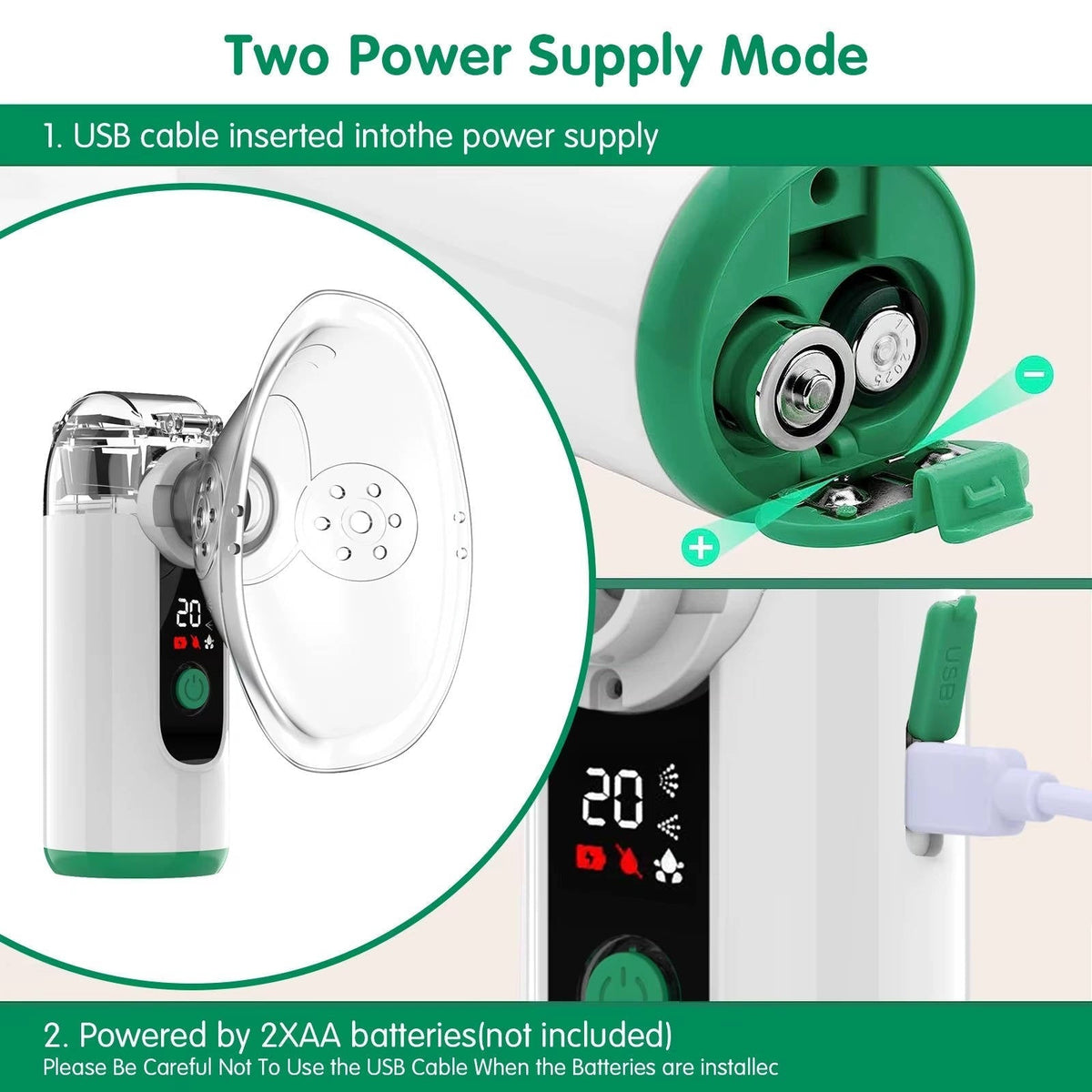 Portable Nebulizer Machine, USB Rechargeable Nebulizer with Whisper Quiet Mesh, Compact Mist Inhaler for Personal Use