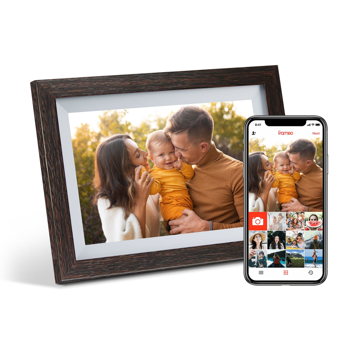 Connected Memories | Digital Photo Frame with 32GB Storage & Easy Setup | Perfect for Sharing Memories Instantly