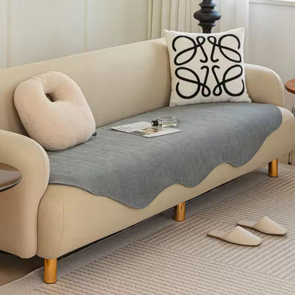 Quilted Microfiber Couch Cover – Non-Slip Protector for Sofas – Year-Round Furniture Shield in Solid Colors
