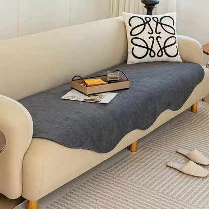 Quilted Microfiber Couch Cover – Non-Slip Protector for Sofas – Year-Round Furniture Shield in Solid Colors