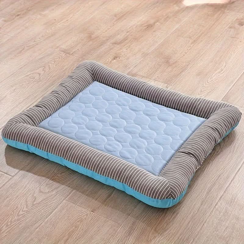 Cooling Dog Bed for Summer, Cat Bed with Non Slip Base, Washable Pet Bed with Breathable Cooling Fabric