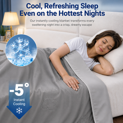 Cozy Comfort | Cooling Blanket with Heat-Absorbing Fabric | Lightweight Summer Blanket for Refreshing Sleep