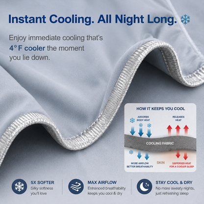 Cozy Comfort | Cooling Blanket with Heat-Absorbing Fabric | Lightweight Summer Blanket for Refreshing Sleep