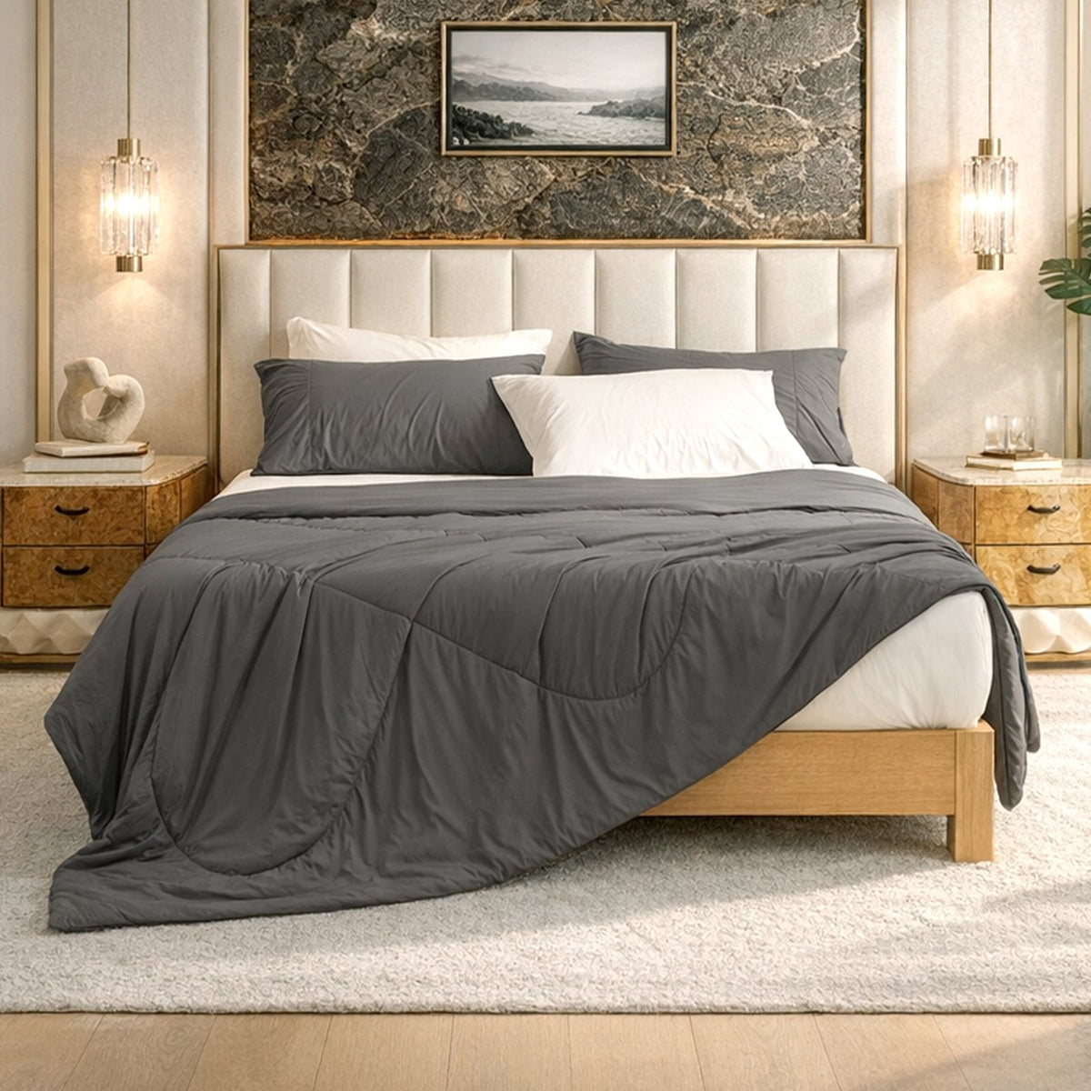 Cooling Comforter | Lightweight Breathable Design with Advanced Cooling Fabric | Ideal for Hot Sleepers