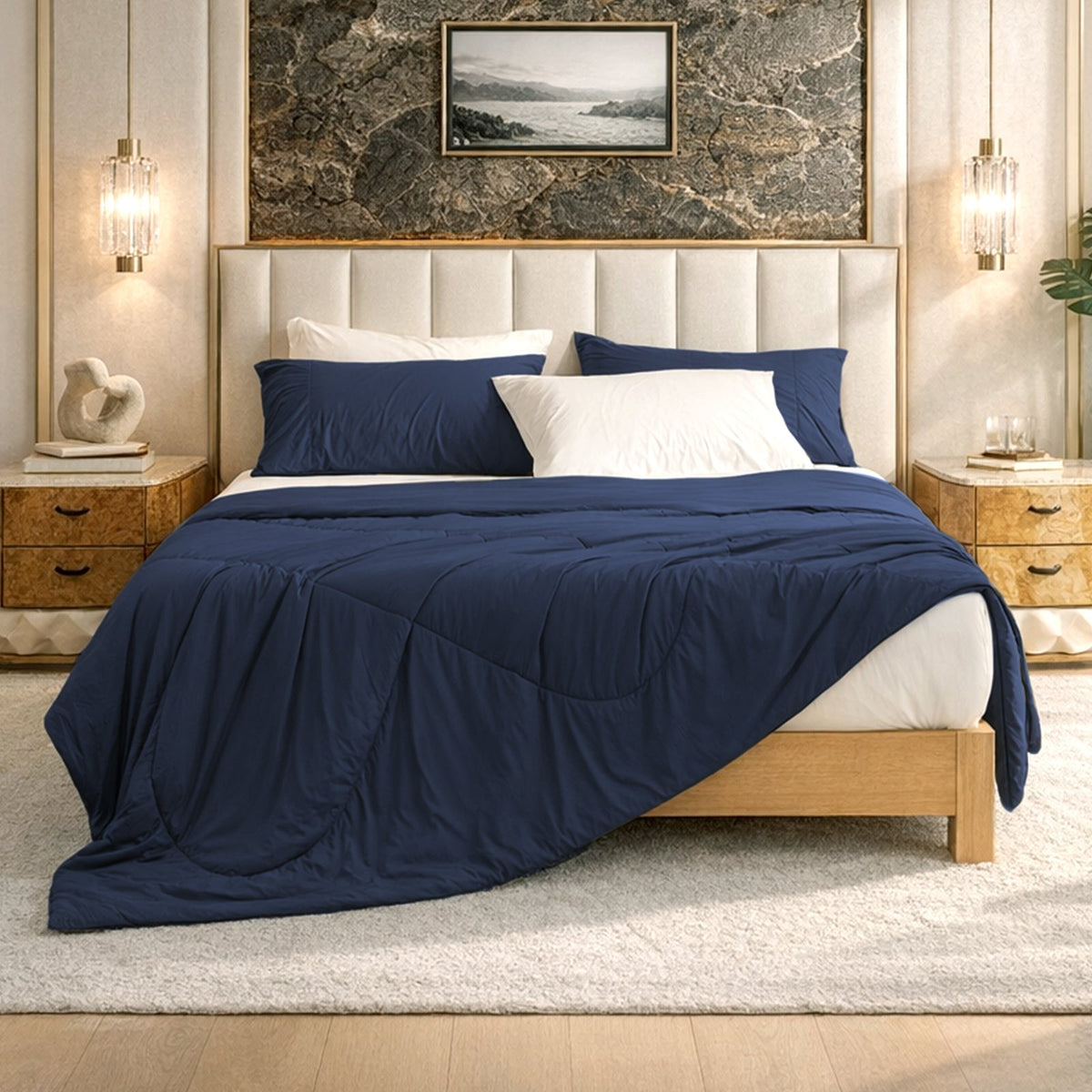 Cooling Comforter | Lightweight Breathable Design with Advanced Cooling Fabric | Ideal for Hot Sleepers