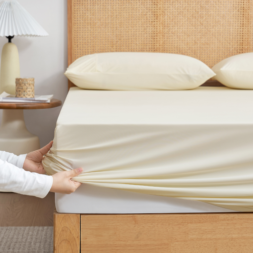 Cooling Fitted Sheet Set | Advanced Japanese Fabric with Deep Pockets | Breathable Bedding for Hot Sleepers