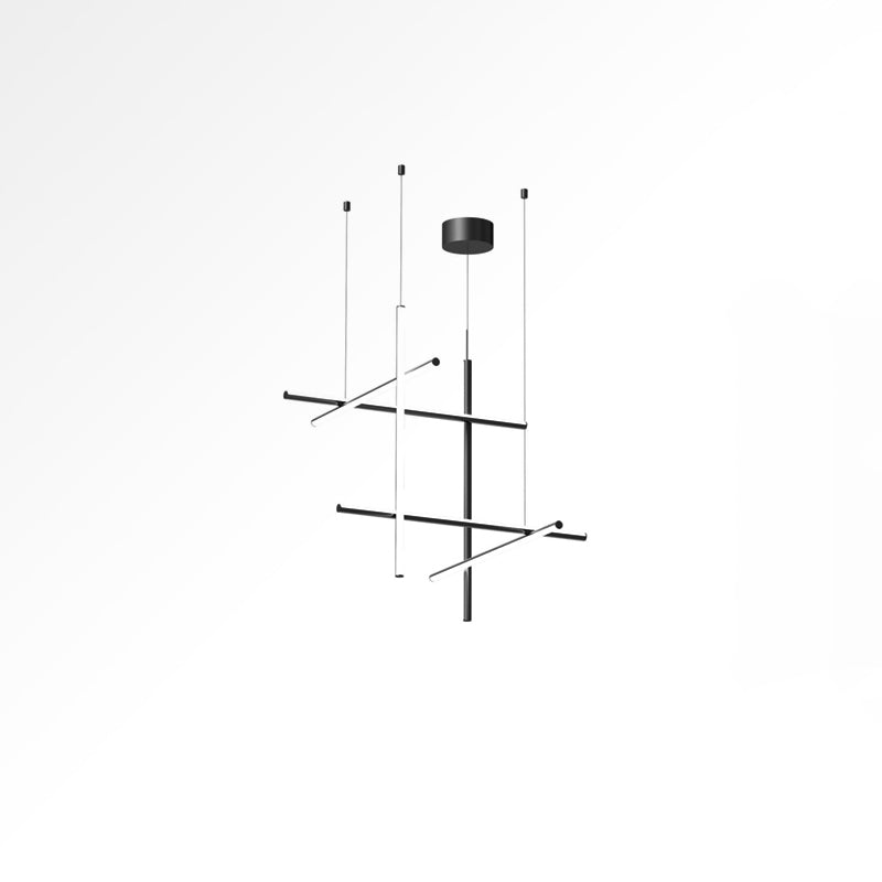 Geometric Grid Ceiling Light Fixture for Dining Room & Open Spaces | Adjustable Height LED Chandelier | Modern Aluminum Track System | Multi