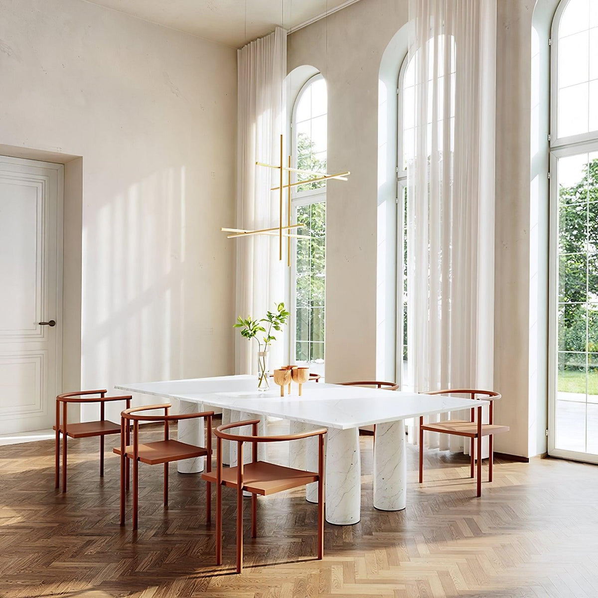 Geometric Grid Ceiling Light Fixture for Dining Room & Open Spaces | Adjustable Height LED Chandelier | Modern Aluminum Track System | Multi