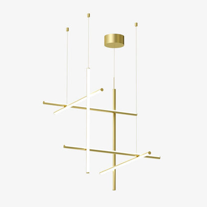 Geometric Grid Ceiling Light Fixture for Dining Room & Open Spaces | Adjustable Height LED Chandelier | Modern Aluminum Track System | Multi