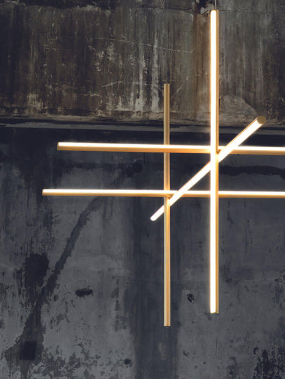 Geometric Grid Ceiling Light Fixture for Dining Room & Open Spaces | Adjustable Height LED Chandelier | Modern Aluminum Track System | Multi