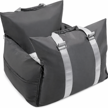 PAWCRADLE – Adjustable Dog Seat Bed with Safety Straps for Secure Travel Comfort