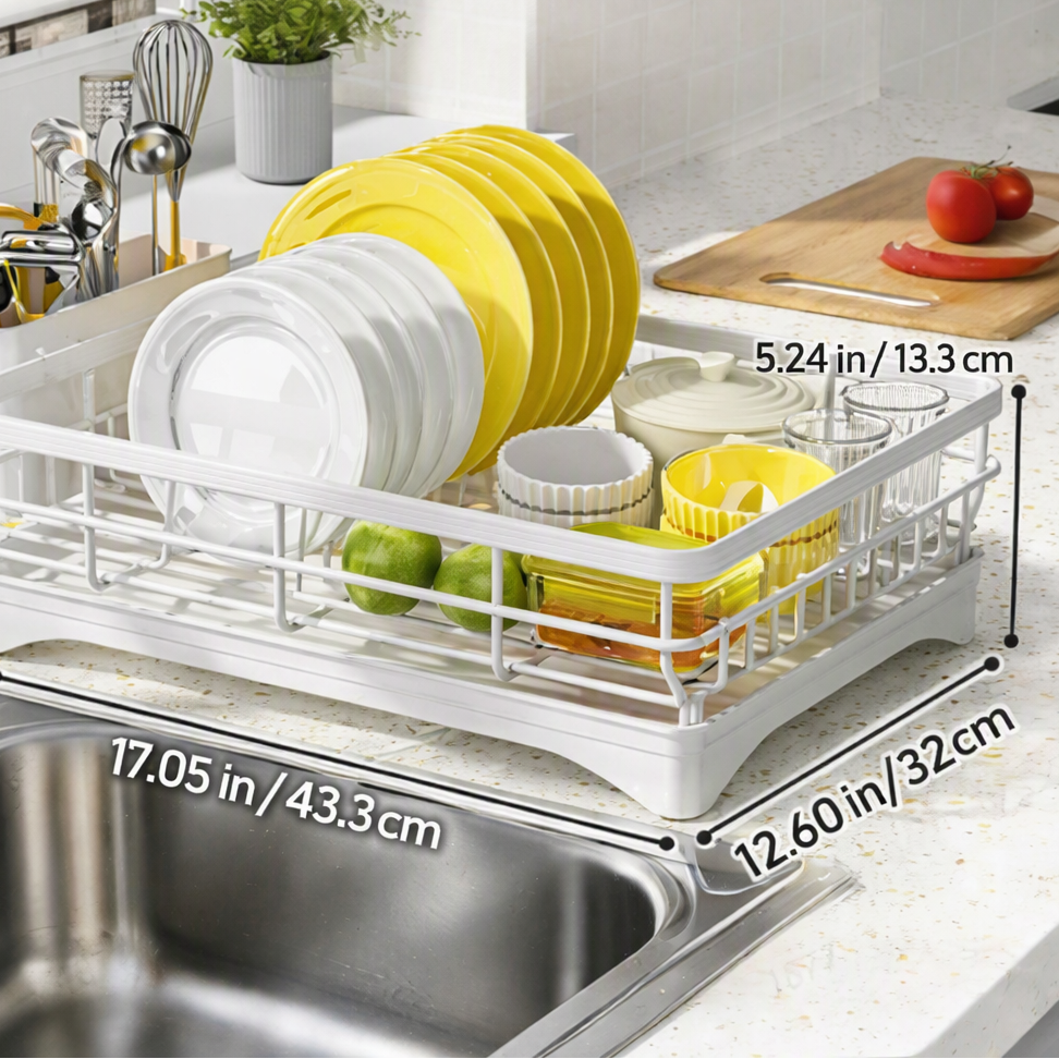 BLACKNEST – Dish Drying Rack with Stylish Utensil Holder
