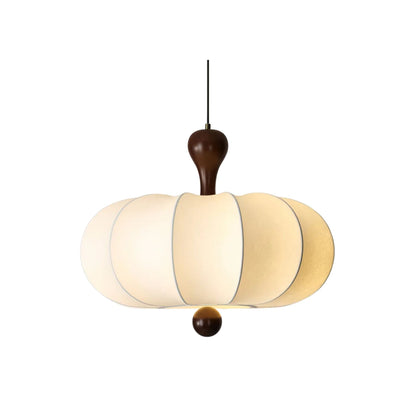 Fabric Drum Pendant Ceiling Light with Wood Accent for Dining Room and Kitchen Island – Soft White Pleated Shade, Modern Minimalist Drop Fix