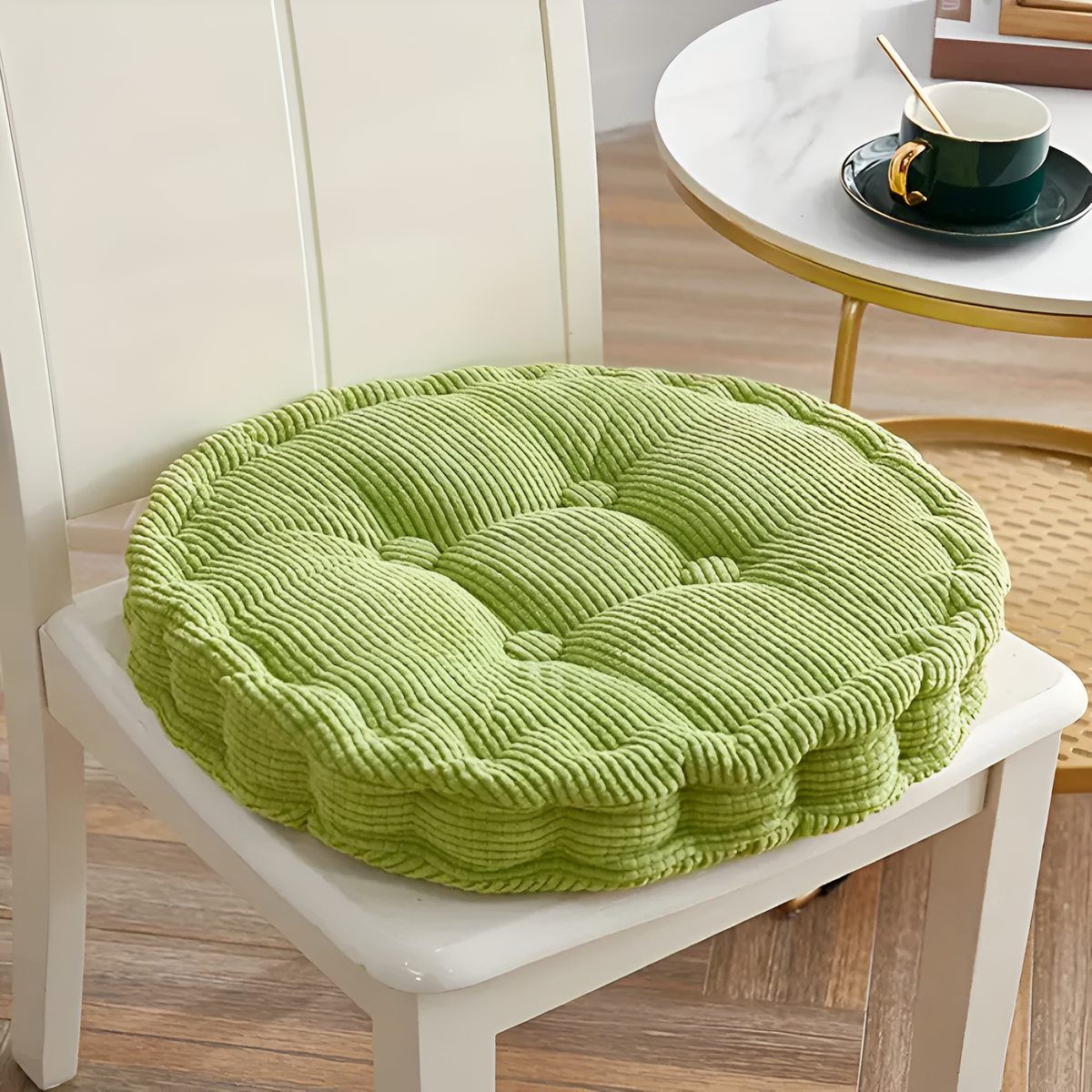 Cora Dining Chair Cushions - Soft Corduroy, Stackable Design