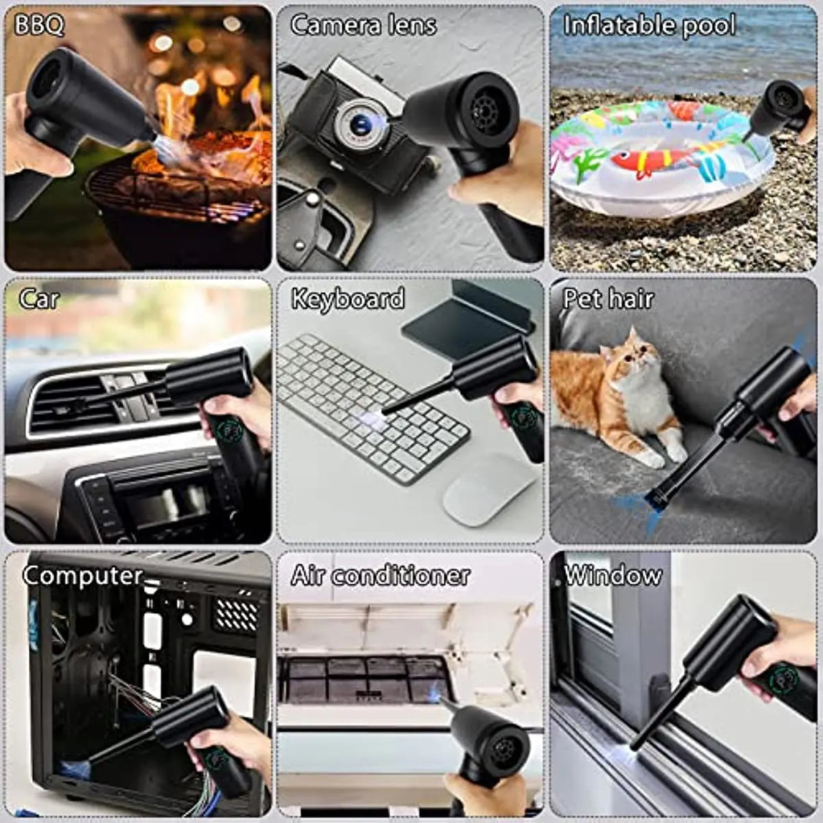 Cordless Air Blaster | Rechargeable Cleaning Tool with 7500mAh Battery | Efficient Dust Removal for Electronics