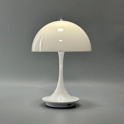 Battery-Powered Mushroom Accent Lamp with Integrated 3W LED | Wireless Tabletop Lighting for Patio Living Room Balcony | Portable Indoor