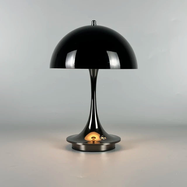 Battery-Powered Mushroom Accent Lamp with Integrated 3W LED | Wireless Tabletop Lighting for Patio Living Room Balcony | Portable Indoor