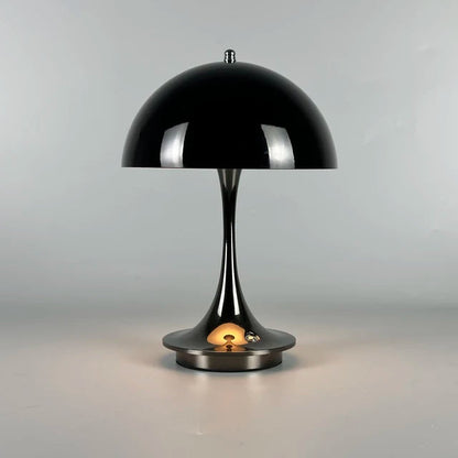 Battery-Powered Mushroom Accent Lamp with Integrated 3W LED | Wireless Tabletop Lighting for Patio Living Room Balcony | Portable Indoor