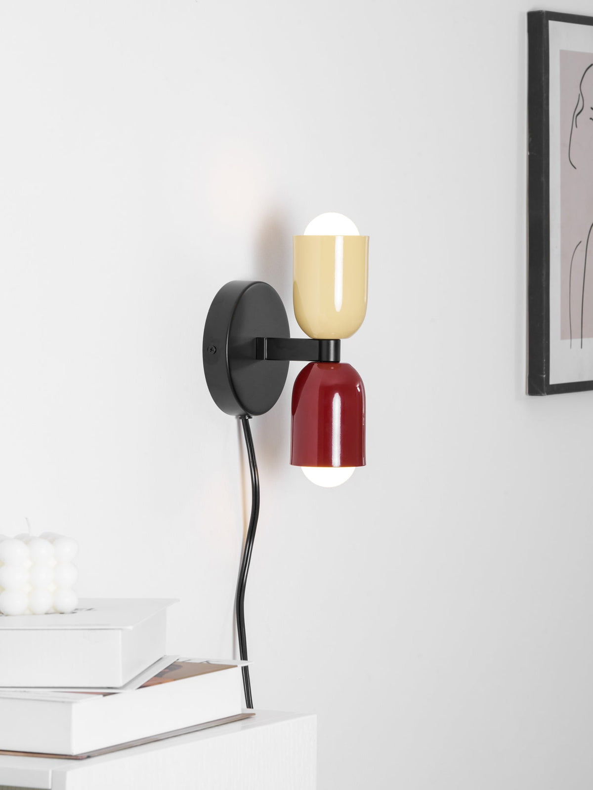 LED Wall Light Metal Sconce 10 inch Vertical Horizontal Mount Bedroom Hallway Living Room Indoor Ambient Up Down Lighting Fixture Black Beig