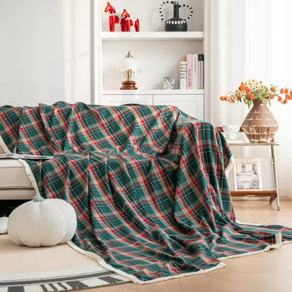 Hearthline Sofa Cover - Microfiber Blend, Stylish Plaid Design