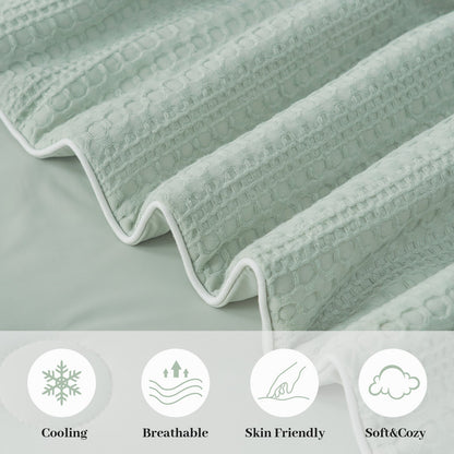Cozy Bliss | Comforter with Natural Fiber Waffle Design | Lightweight & Eco-Friendly Bedding for Hot Sleepers