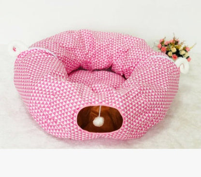 Cozy Cat Tunnel | Play Tunnel with Cute Dragon Design | Fun Sleeping Space for Indoor Cats
