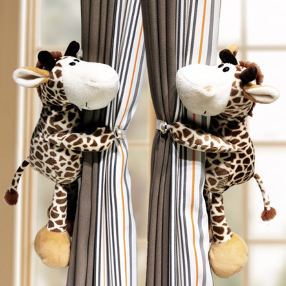 Cozy Critters | Plush Animal Curtain Tiebacks for Kids Room with Soft Fabric | Fun Decor for Imaginative Spaces