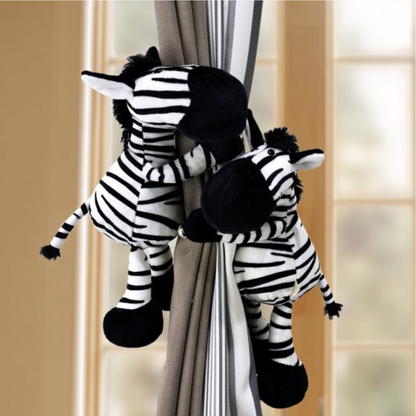 Cozy Critters | Plush Animal Curtain Tiebacks for Kids Room with Soft Fabric | Fun Decor for Imaginative Spaces