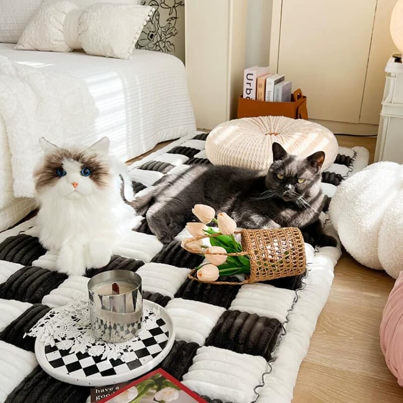 Quilted Cotton Furniture Protector Cover Anti-Slip Couch Cushion Pad for Sofa Chair Loveseat Pet-Friendly Washable Mat for Living Room
