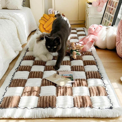 Quilted Cotton Furniture Protector Cover Anti-Slip Couch Cushion Pad for Sofa Chair Loveseat Pet-Friendly Washable Mat for Living Room