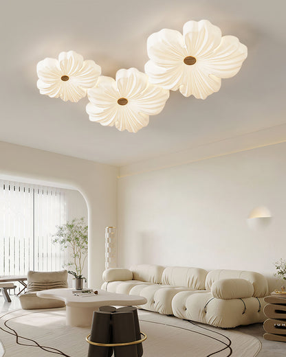 Flush Mount LED Light Fixture White Acrylic 13 Inch Round for Bedroom Living Room Hallway Kitchen Low Profile Modern Overhead Lighting Ceili