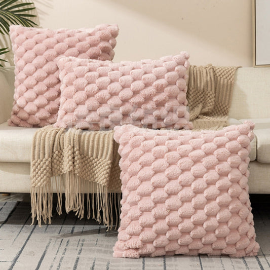 3D Texture Cushion Cover – Soft Cotton Polyester Blend Sofa Cushion Covers for Home Decor