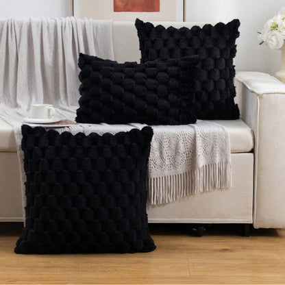 3D Texture Cushion Cover – Soft Cotton Polyester Blend Sofa Cushion Covers for Home Decor