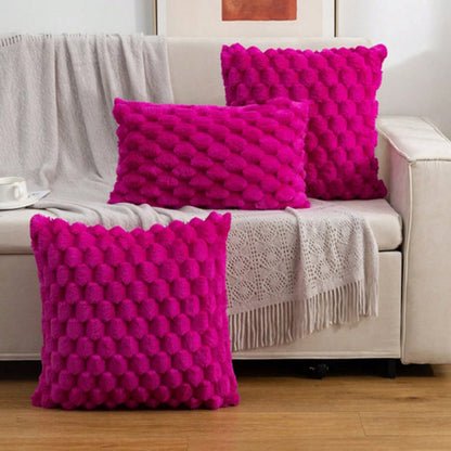 3D Texture Cushion Cover – Soft Cotton Polyester Blend Sofa Cushion Covers for Home Decor